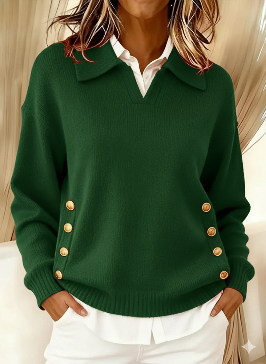 Erminia | Pull Col Polo avec Boutons