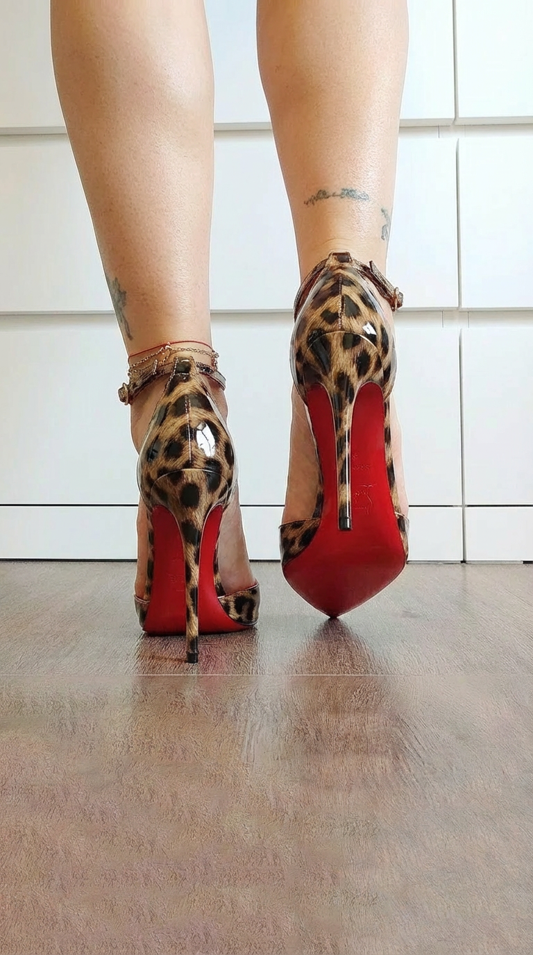 DÉCOLLETÉ AVEC IMPRIMÉ ANIMALIER ET DÉTAILS ROUGES