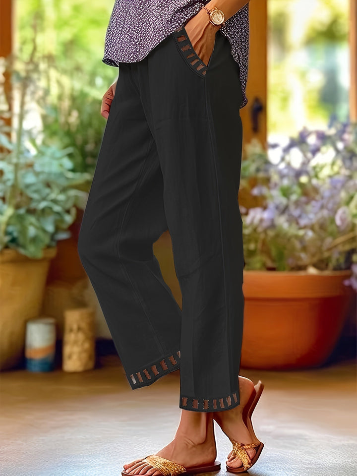 Wren – Pantalons Cropped Relax avec Détails Contrastants