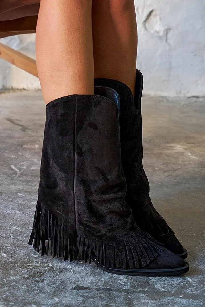 Élise™ | Bottes Frangées Suédées