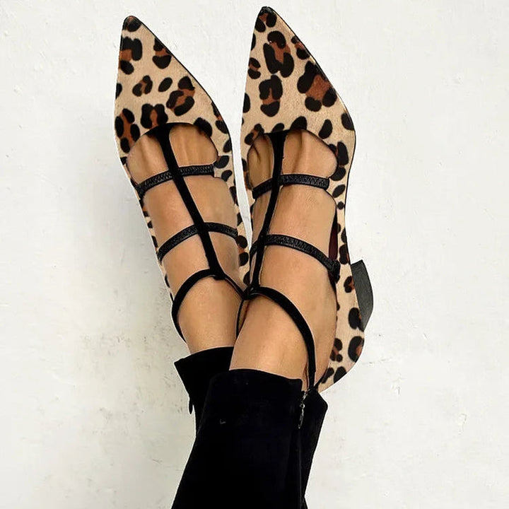 Bridget - Chaussures à talons avec bride léopard