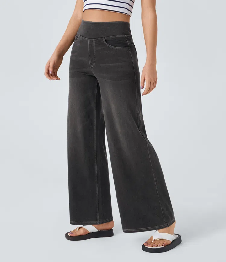 Solène - Jeans à Jambe Large Fit Détendu