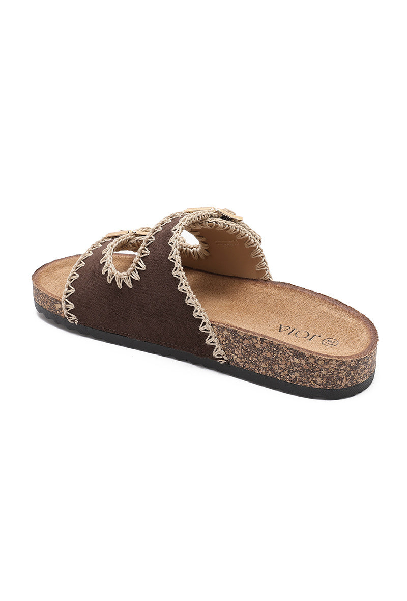 Sunniva | Sandale Wedge Marron