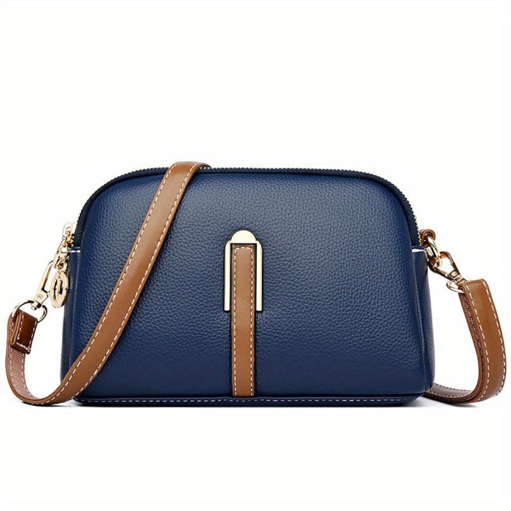 Sac à bandoulière avec texture "litchi" colorée Míla