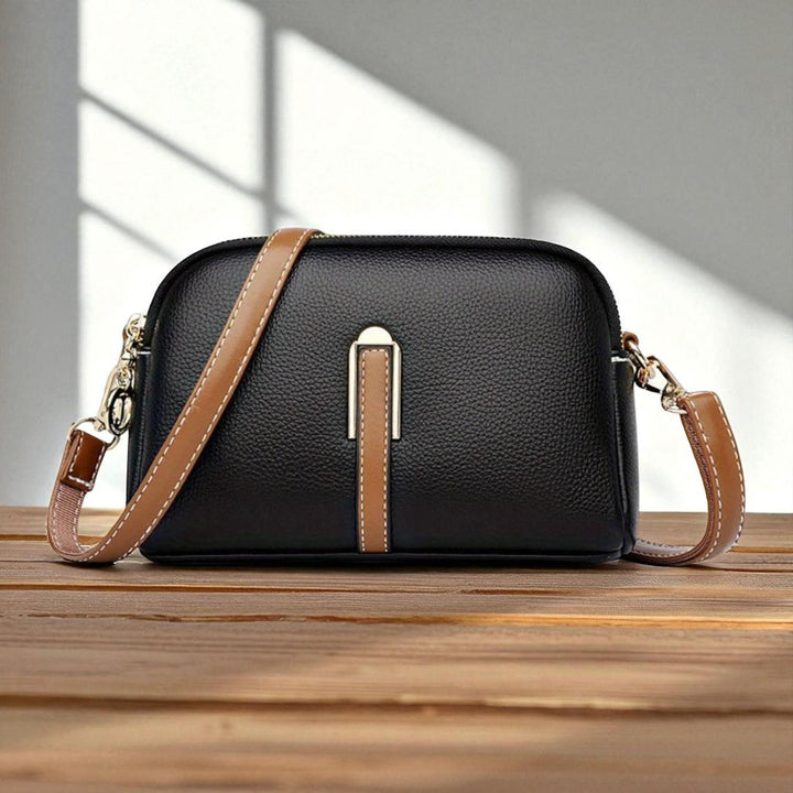 Sac à bandoulière avec texture "litchi" colorée Míla