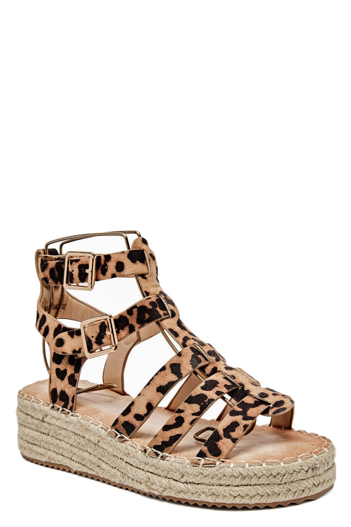 Rosamund | Sandale à Talon Wedge Léopard