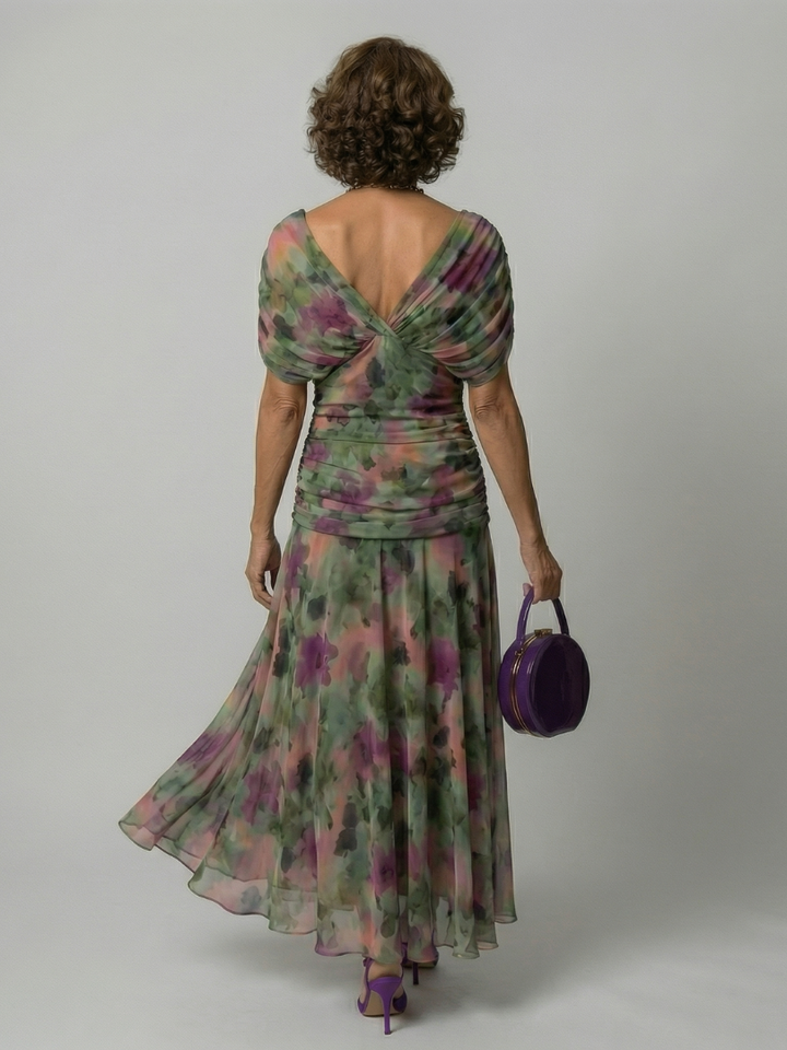 Calen | Robes Midi Fluides à Épaules Dénudées
