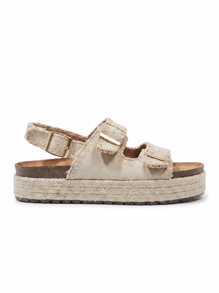 Kerensa | Sandale à Talon Beige