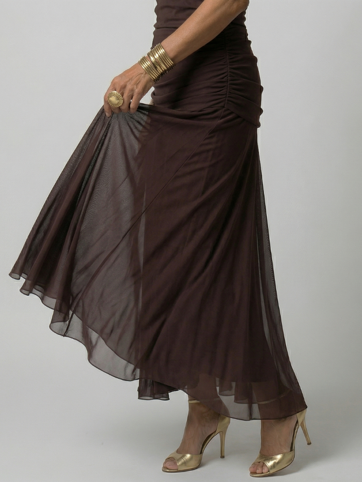 Calen | Robes Midi Fluides à Épaules Dénudées