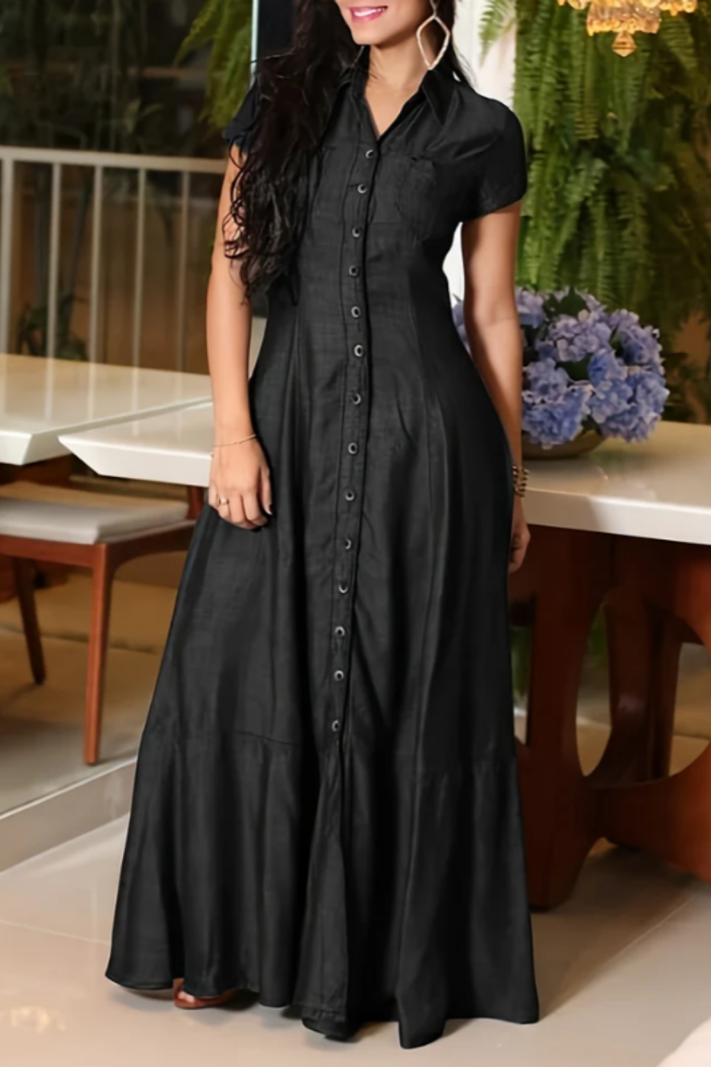 Hera | Robe Longue en Denim