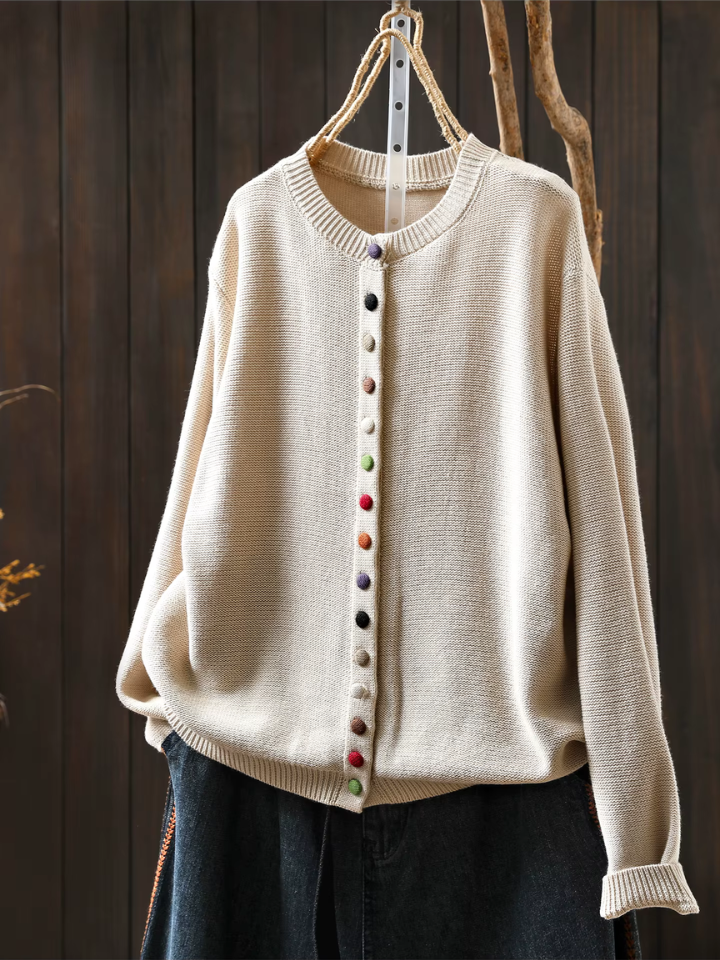 Cardigan Boutons Colorés Michèle