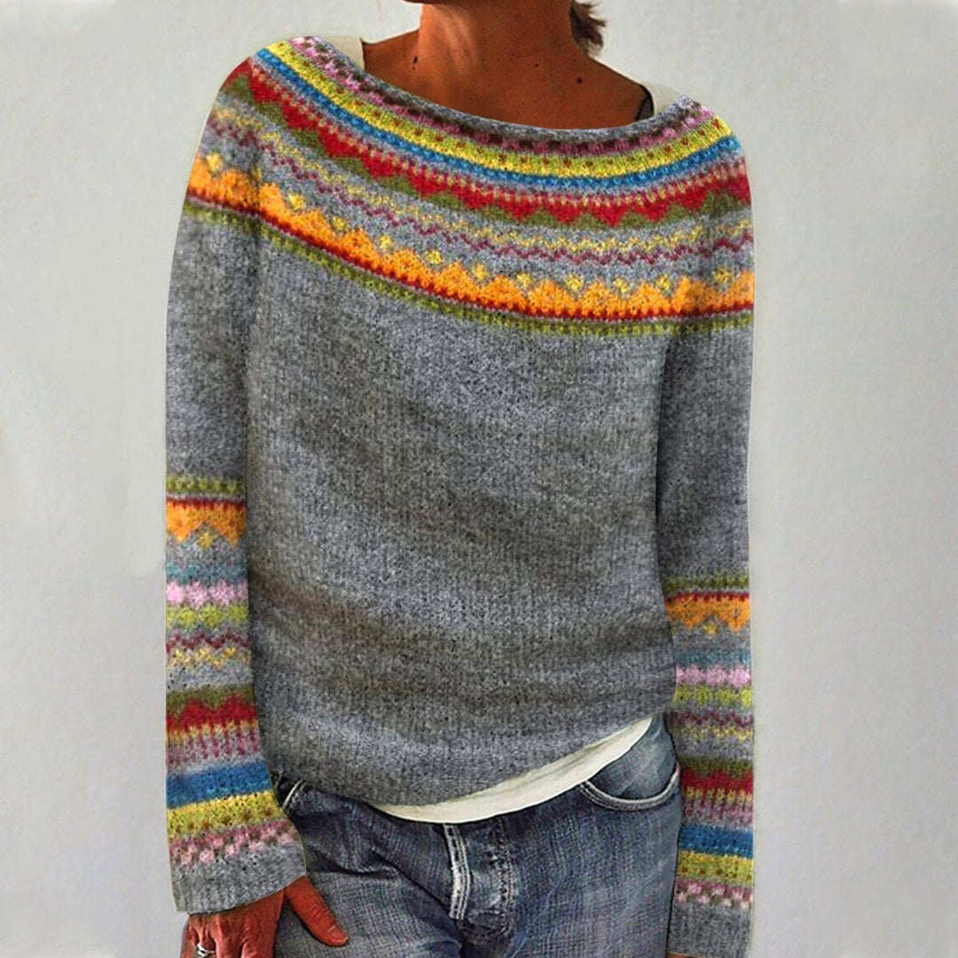 Charlotte - Pull en tricot rétro scandinave