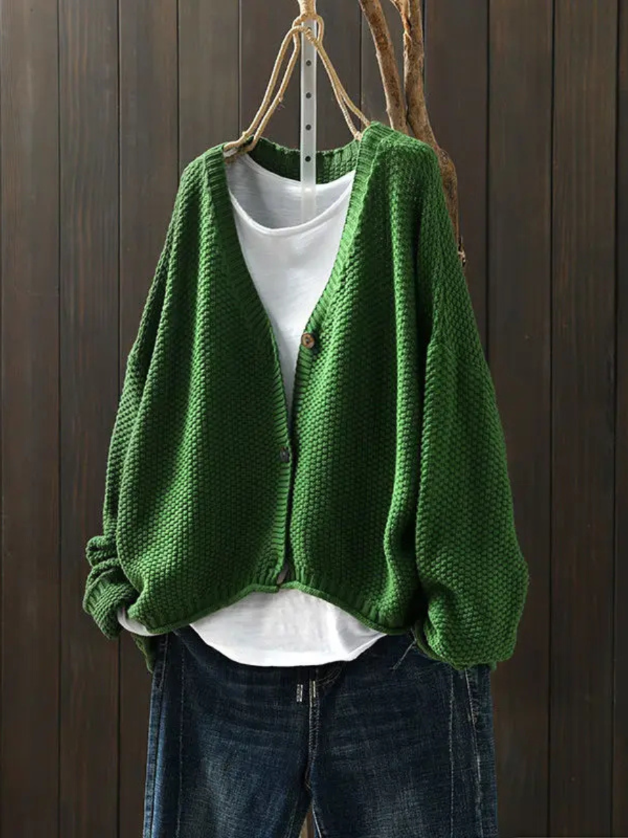 Cardigan Maille Épaisse Col V Élina