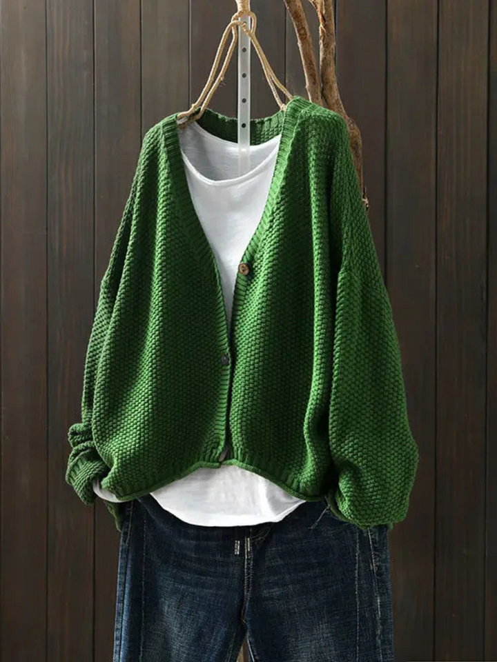 Cardigan Maille Épaisse Col V Élina