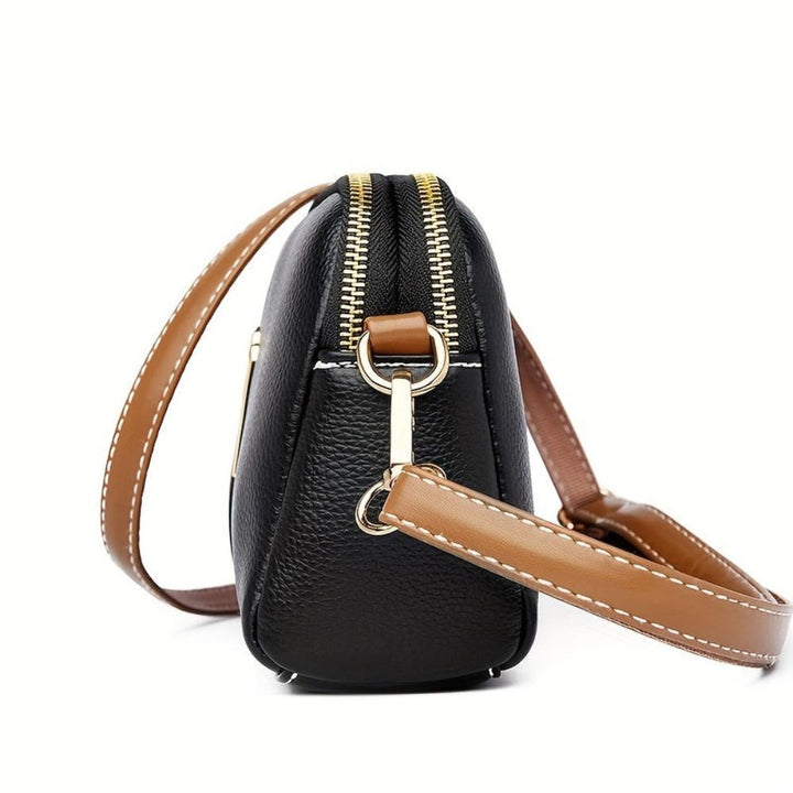 Sac à bandoulière avec texture "litchi" colorée Míla