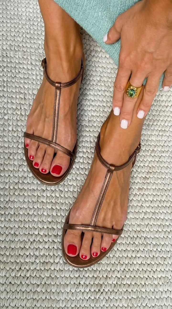 Bianca™ | Sandales d'été dorées