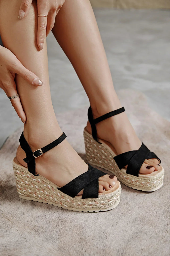Jovienne | Sandale Wedge Noire