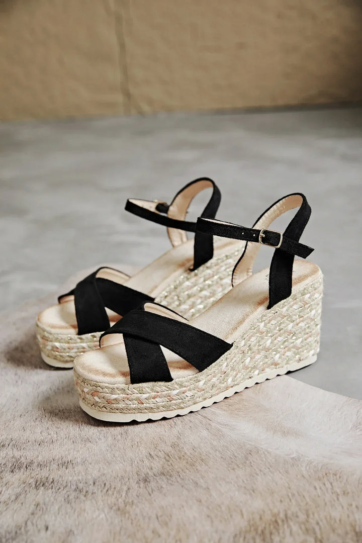 Jovienne | Sandale Wedge Noire