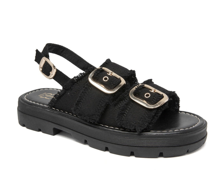 Rialta | Sandale à Talon Wedge Noire