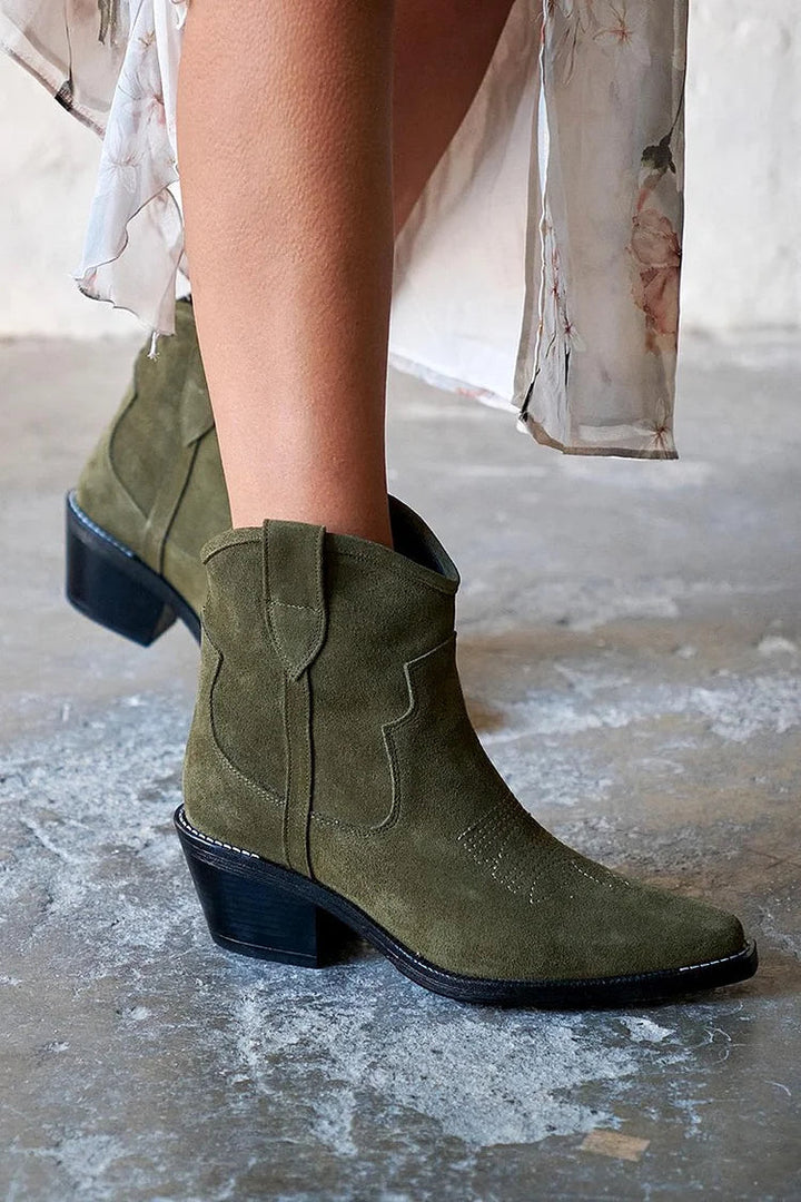Élise™ | Bottines Courtes en Suède