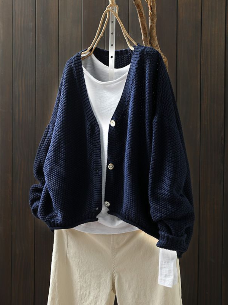 Cardigan Maille Épaisse Col V Élina