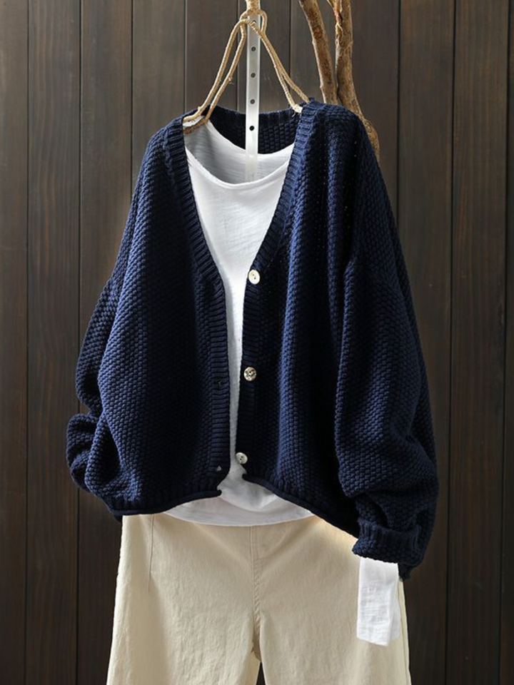 Cardigan Maille Épaisse Col V Élina