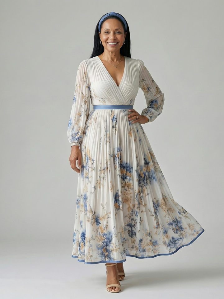 Rielle | Robe Midi Drapée Plissée