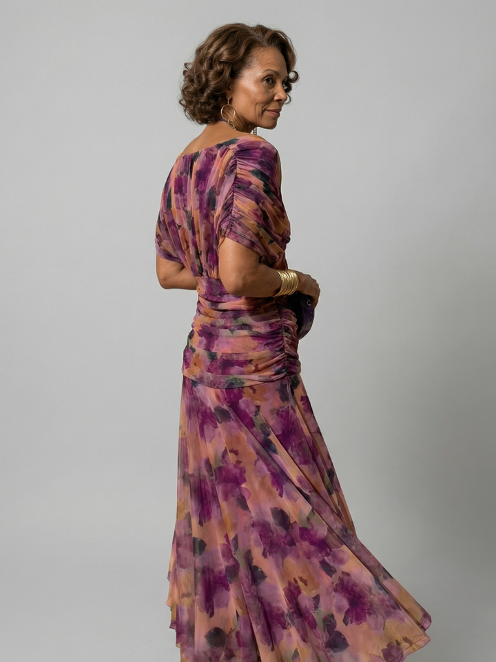 Calen | Robes Midi Fluides à Épaules Dénudées