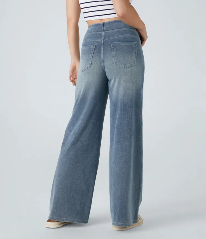 Solène - Jeans à Jambe Large Fit Détendu