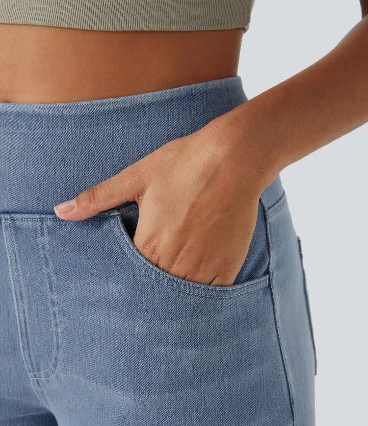Solène - Jeans à Jambe Large Fit Détendu