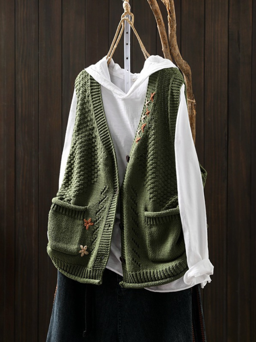 Gilet Sans Manches Maille Douce Léa