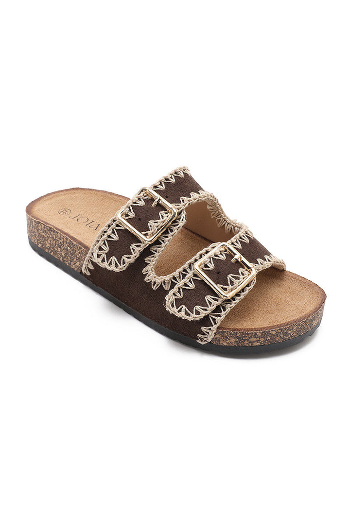 Sunniva | Sandale Wedge Marron