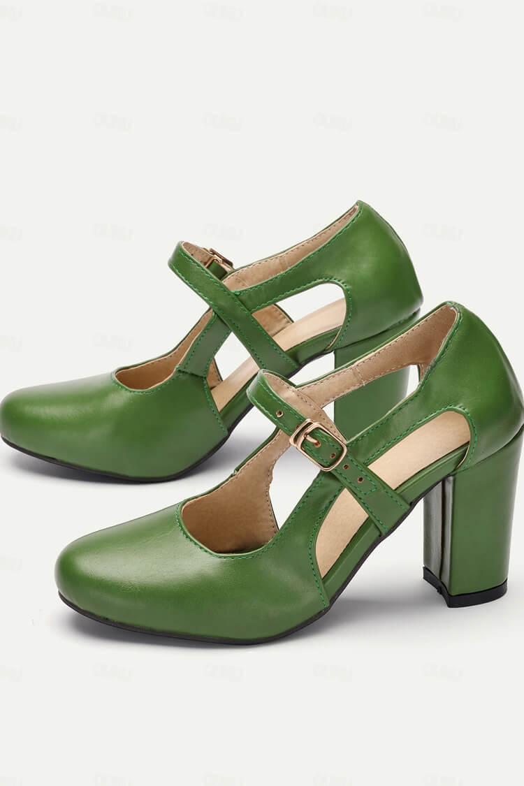 ESCARPIN AVEC TALON CONFORTABLE ET DÉTAIL EN T