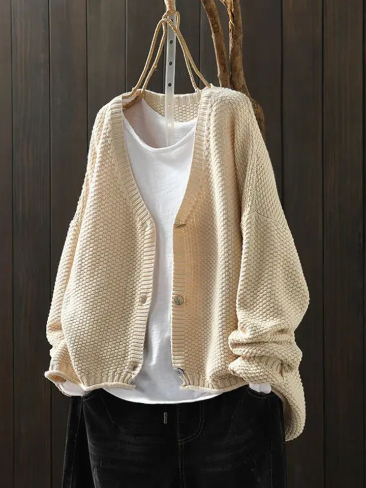 Cardigan Maille Épaisse Col V Élina