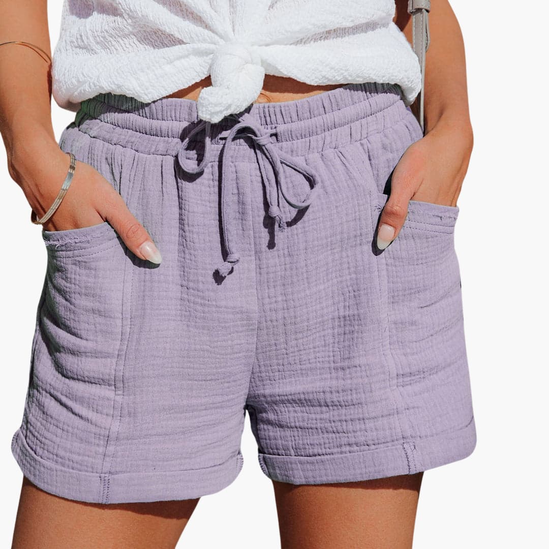 Emma | Pantalons Courts Casual avec Cordon Élégants