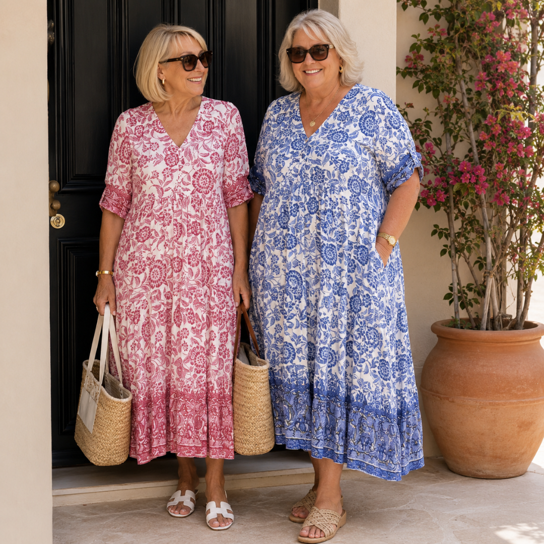 Keisha | Robe Fleurie Décolleté en V Élégante