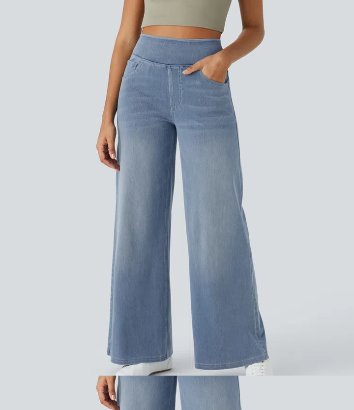 Solène - Jeans à Jambe Large Fit Détendu