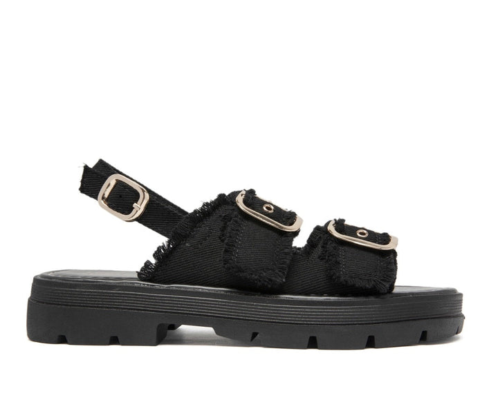 Rialta | Sandale à Talon Wedge Noire