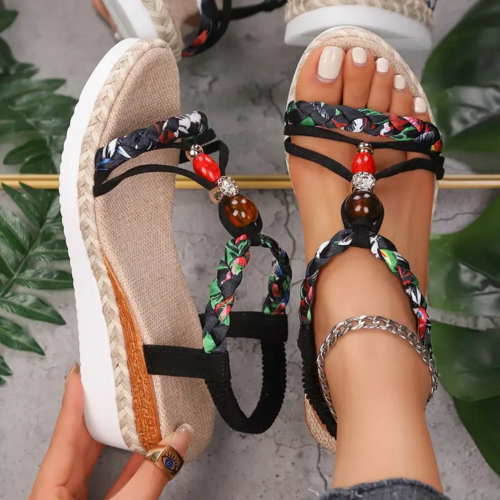 SANNE | Sandales Confortables à Talon Bas pour Toutes les Occasions Estivales
