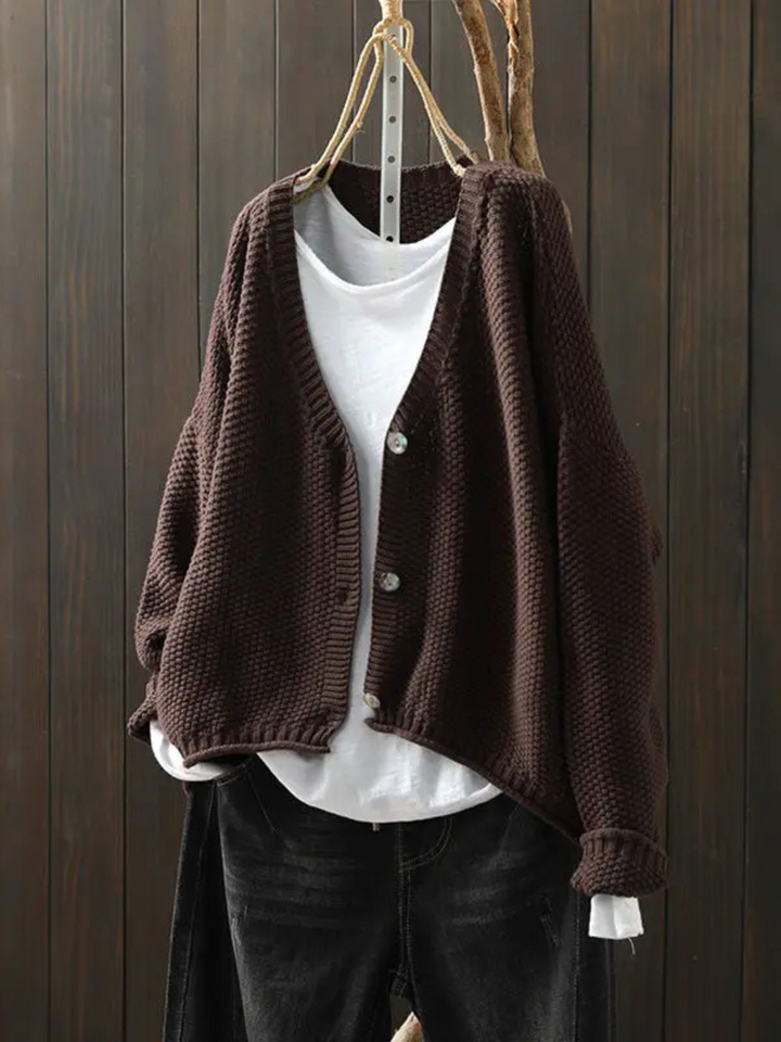 Cardigan Maille Épaisse Col V Élina