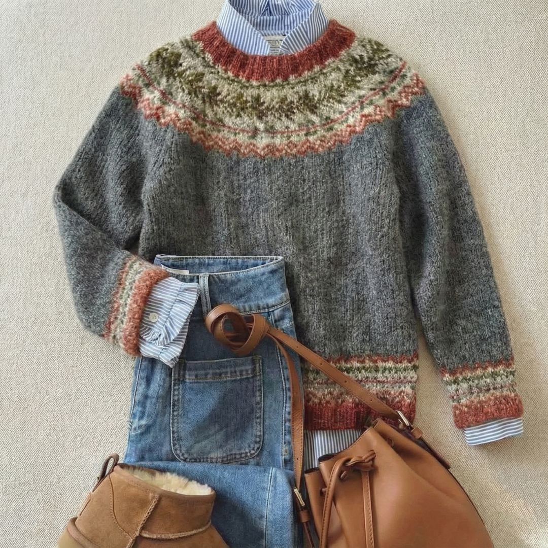 Eleanor | Pull en Tricot Nordique Héritage