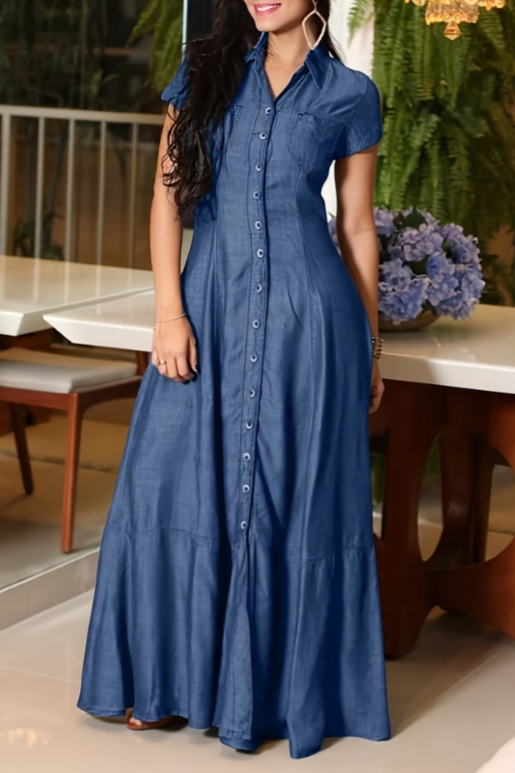 Mandy | Robe Longue en Denim