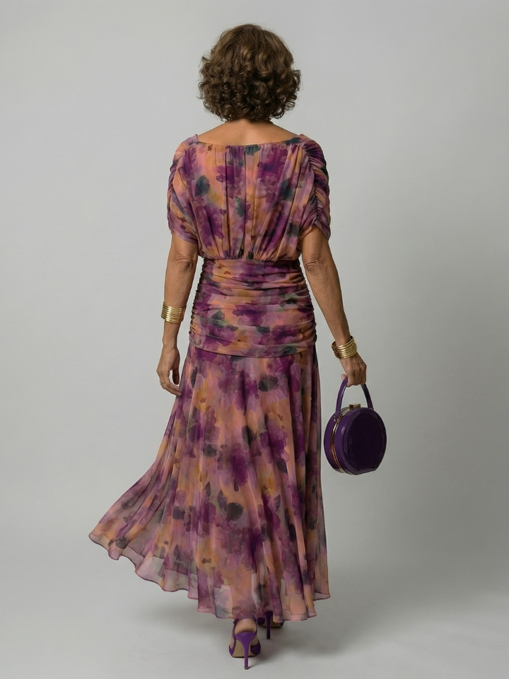 Calen | Robes Midi Fluides à Épaules Dénudées