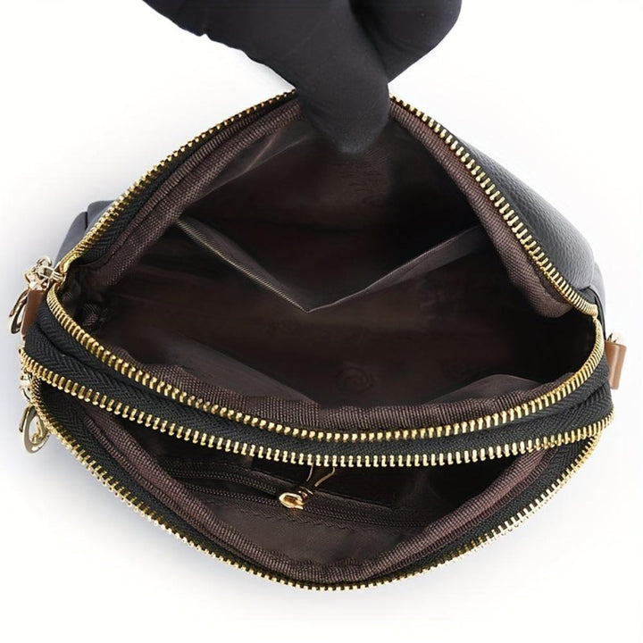 Sac à bandoulière avec texture "litchi" colorée Míla