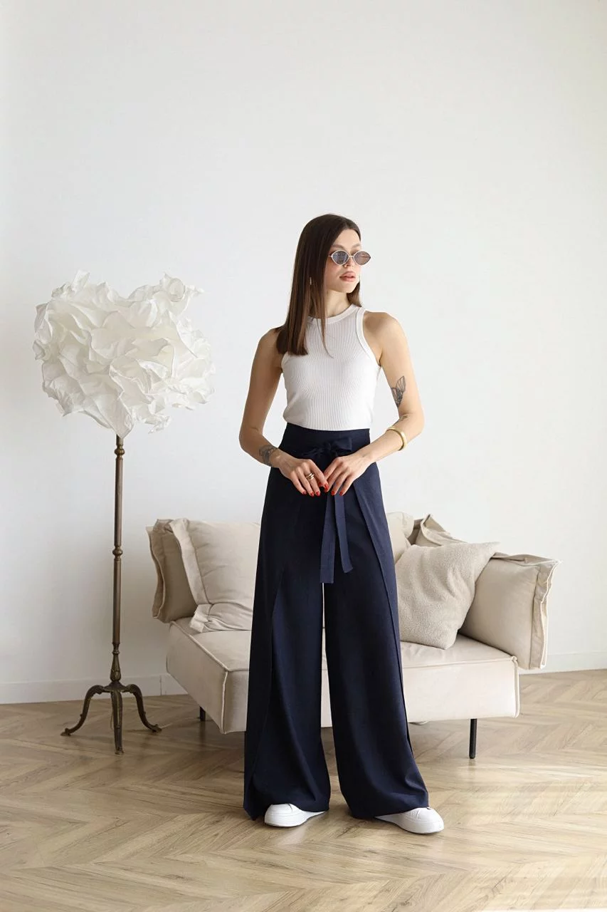 ARIANE – PANTALONS LARGES EN LIN POUR FEMMES