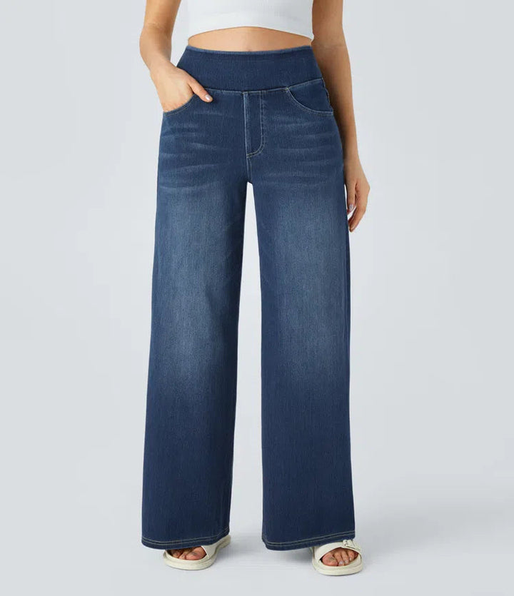 Solène - Jeans à Jambe Large Fit Détendu