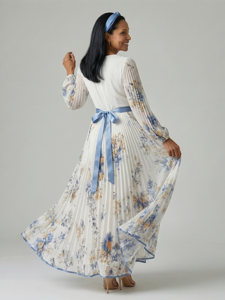 Rielle | Robe Midi Drapée Plissée