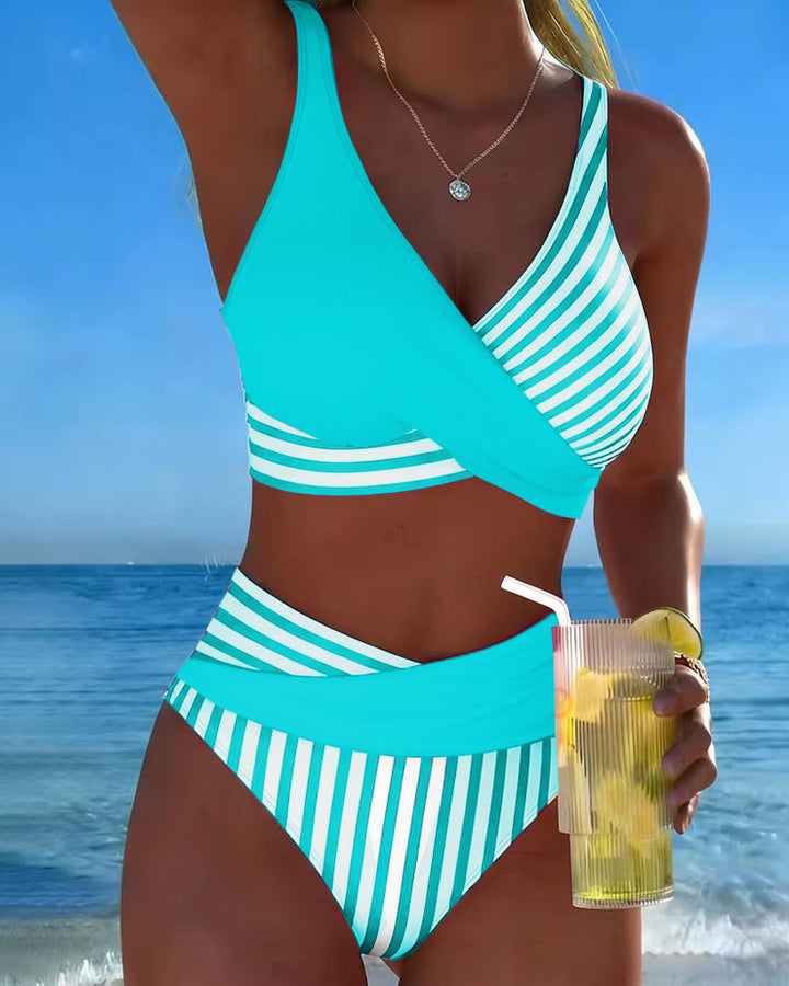 Giulia | Bikini à Rayures Croisées