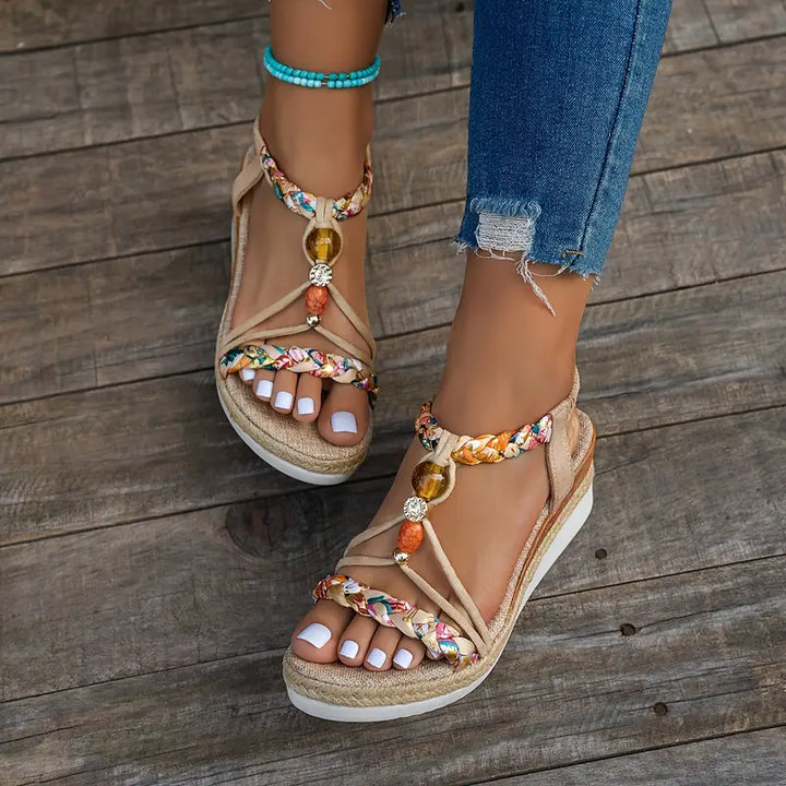 SANNE | Sandales Confortables à Talon Bas pour Toutes les Occasions Estivales