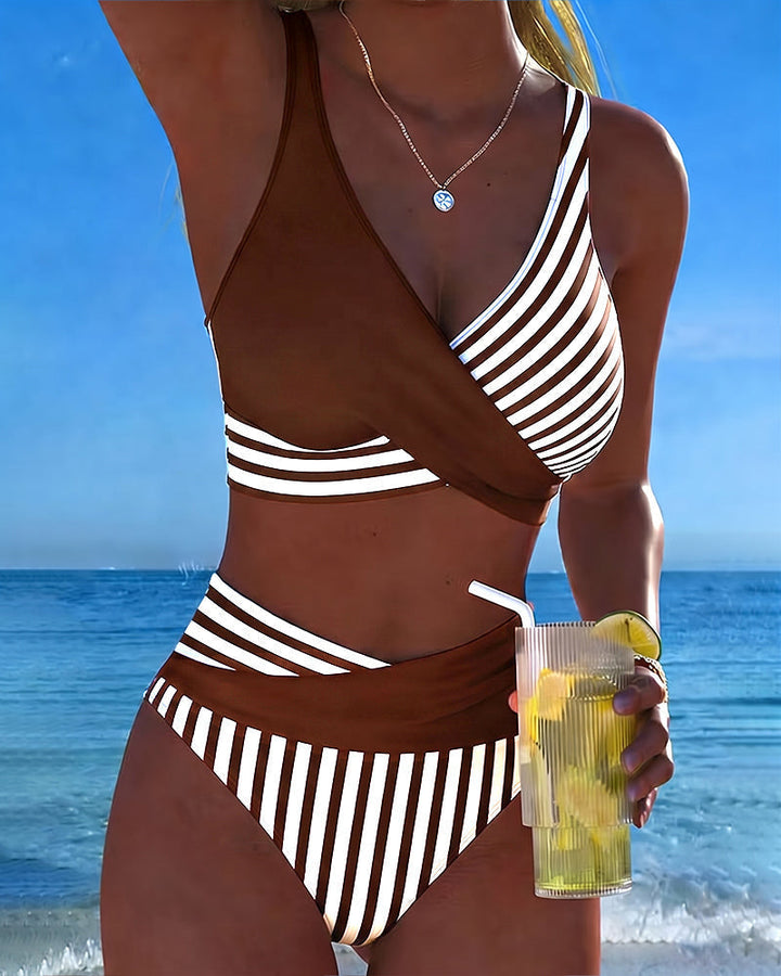 Giulia | Bikini à Rayures Croisées